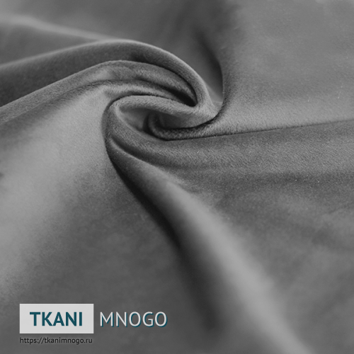 Фото “АМО-25” (однотонный серый) - внешнего вида бархата