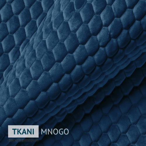 Фото обивки велюра “AY1-64A” (ромб синий)
