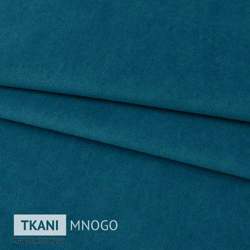 Фото ткани велюра “188-20” (однотонный голубой)