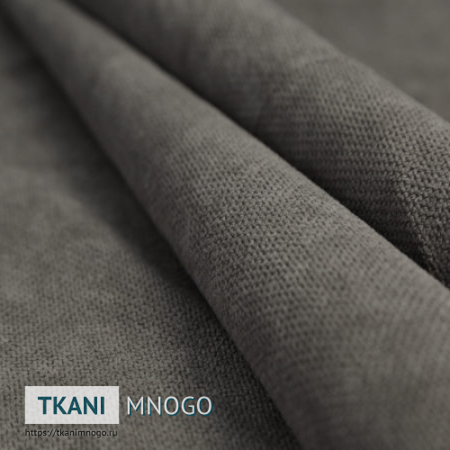 Фото обивки велюра “89” (однотонный серый)