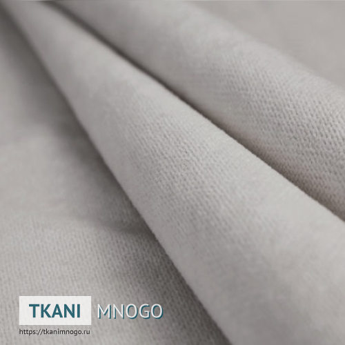 Фото ткани велюра “80” (однотонный серый)