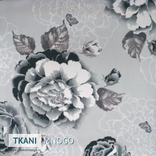 Фото внешнего вида микровелюра “HJ 003-2” мультиколор, цветы.